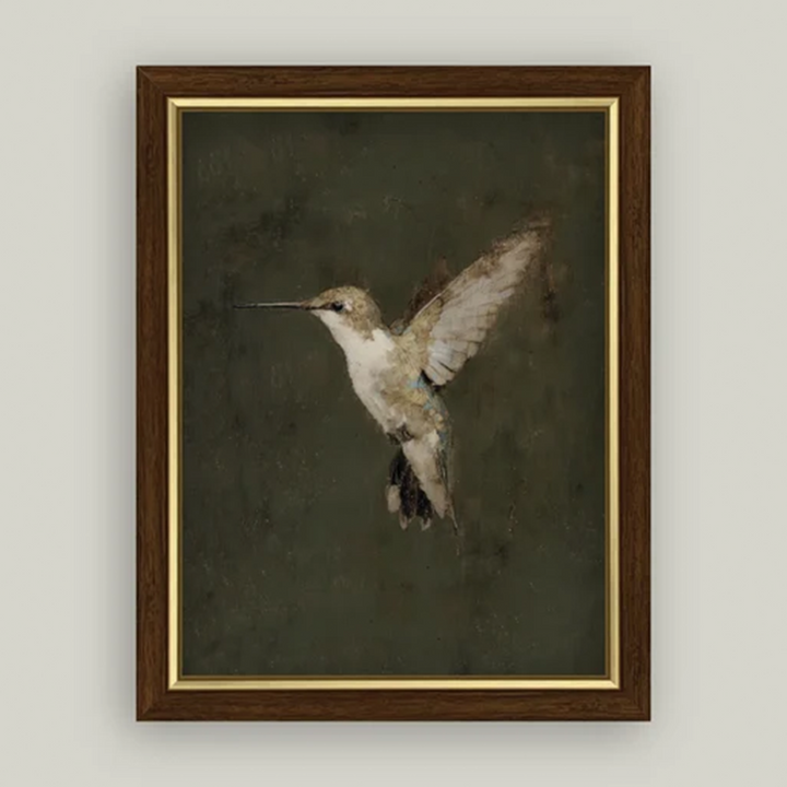 Hummingbird on Green