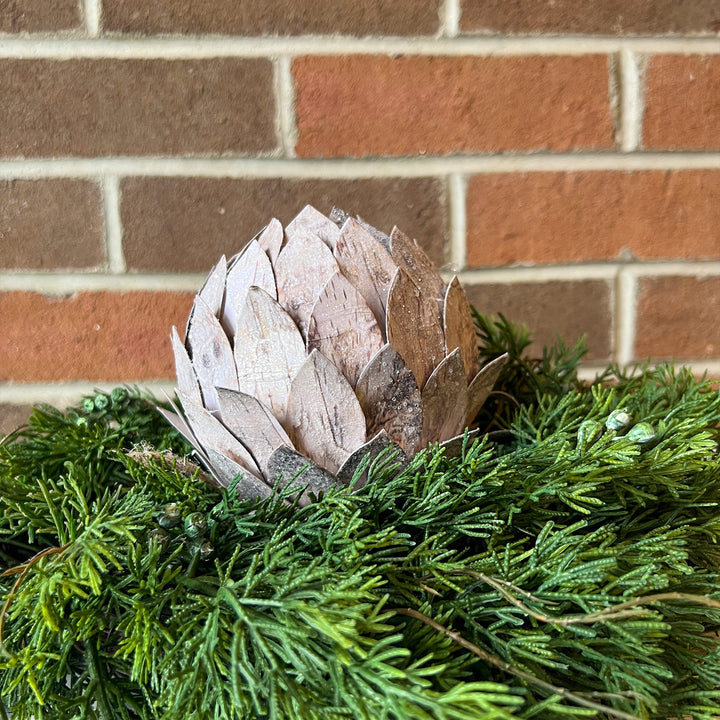 Glittered Wood Artichoke