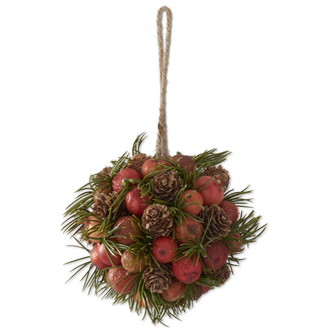 Orange Pods & Pine Ornament