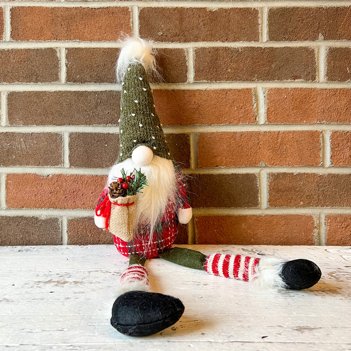Dangle Leg Santa Gnome