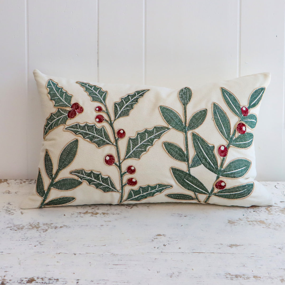 12" x 20" Pillow - Holly Berry