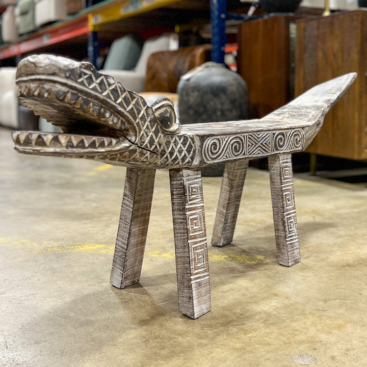 Vintage Alligator Bench