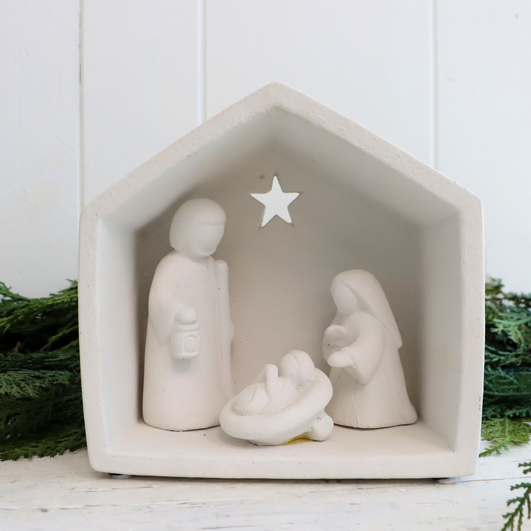 Nativity Scene - White