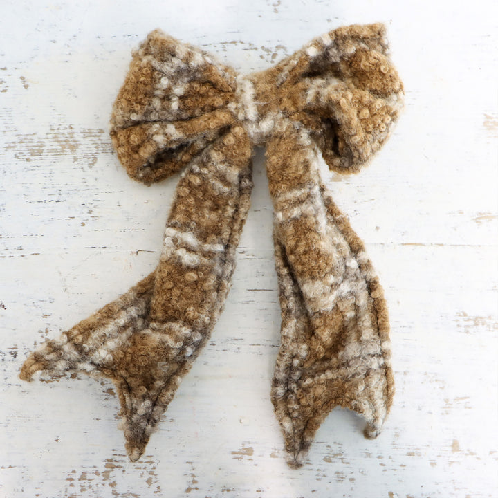 Checkered Brown Bow