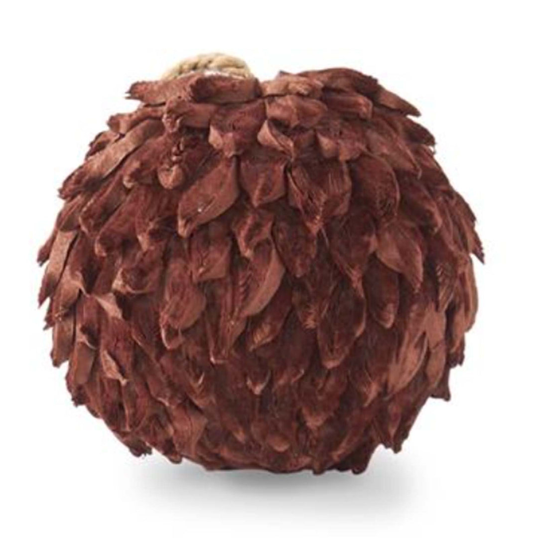 4" Burgundy Leaf Ball