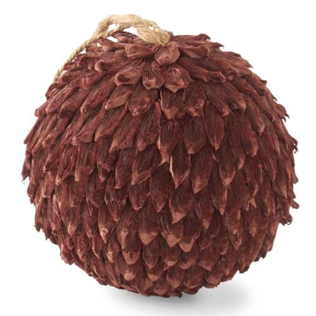 6" Burgundy Leaf Ball