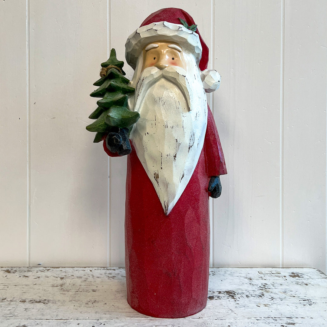 21" Carved Santa