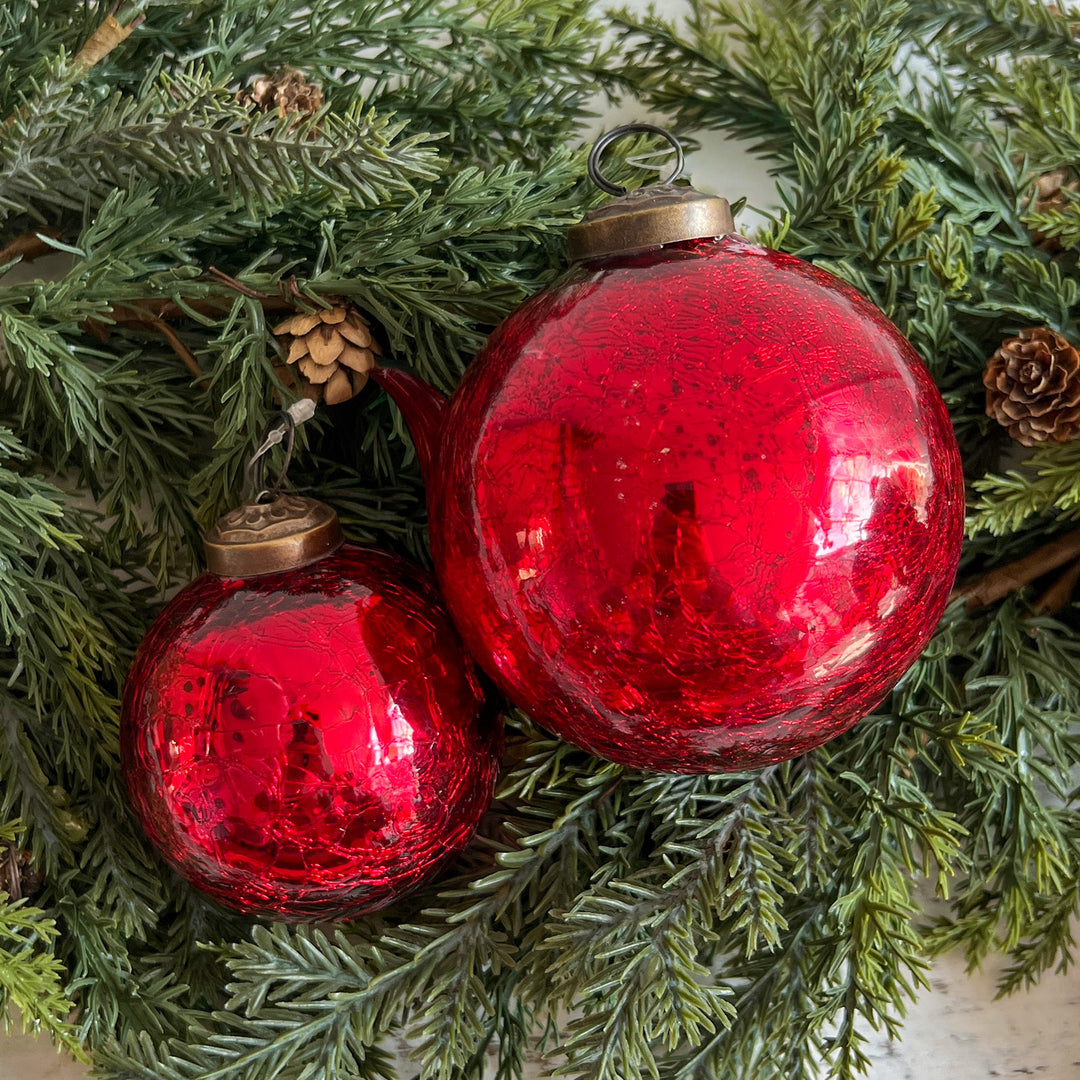 Marbled Red Ornament