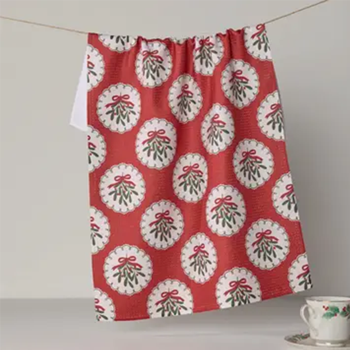 Merry Mistletoe Tea Towel