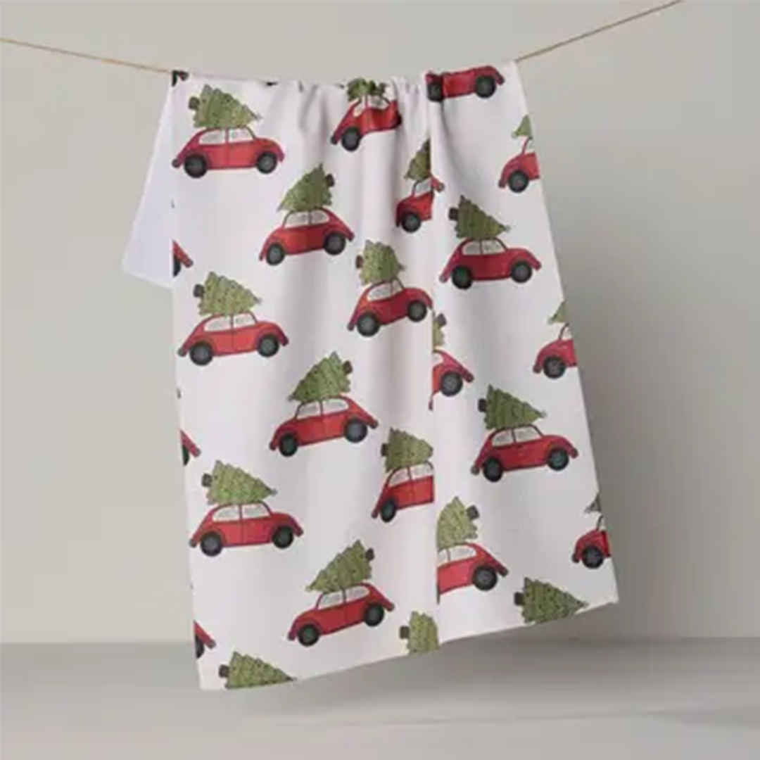 Merry Miles Tea Towel