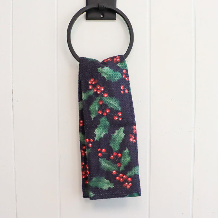 Holly Night Mini Tea Towel