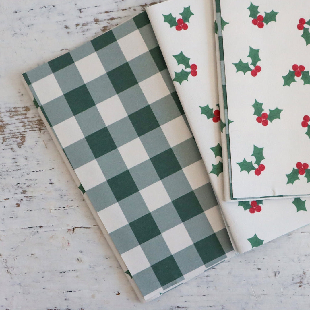 Holiday Holly Reusable Paper Towels