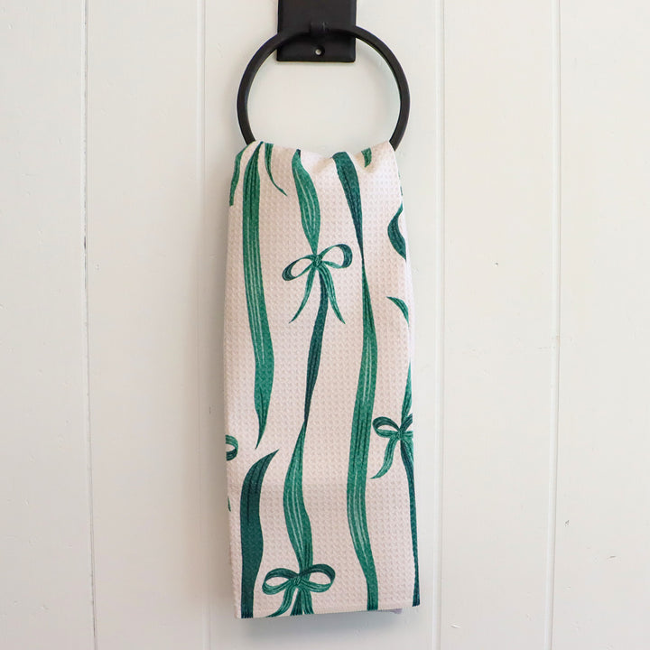 Falling Ribbon Tea Towel - Fir