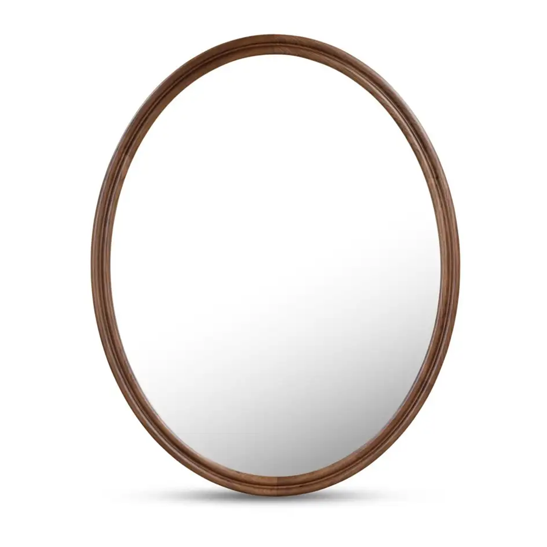 Walnut Oval Mirror
