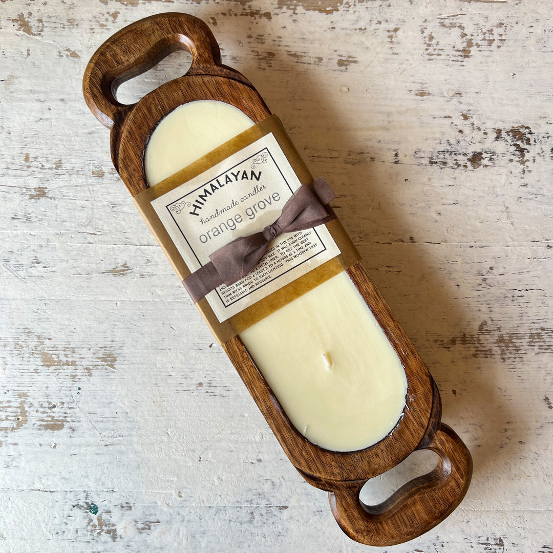 Small Tray Candle - Orange Grove