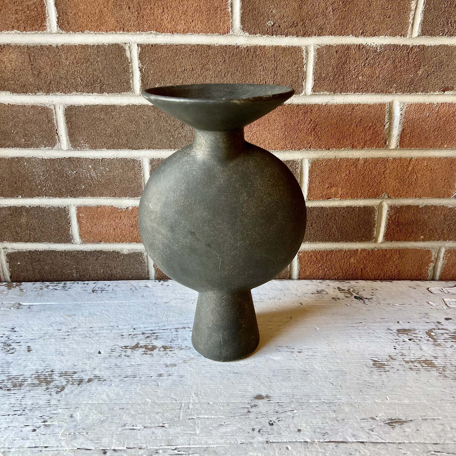 Earthy Brown Ceramic Vase