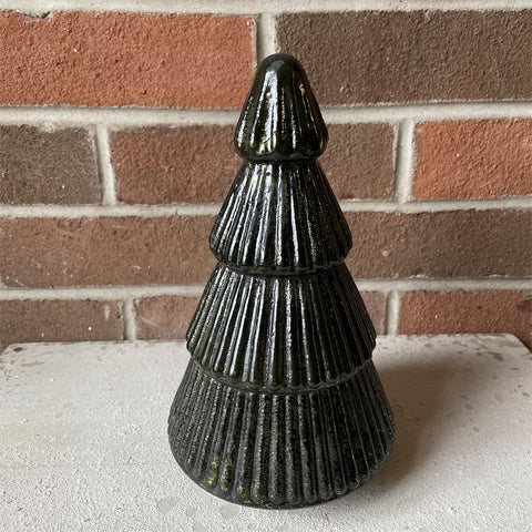 8" Glass Tree - Green