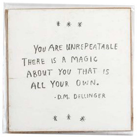 You Are Unrepeatable Art Poster - 12x12