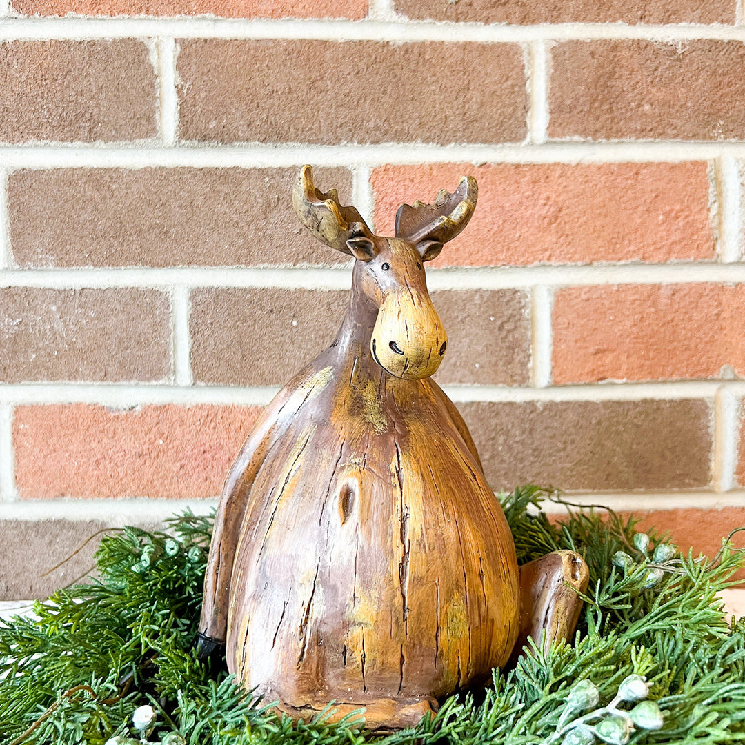 8.5" Sitting Moose Figure