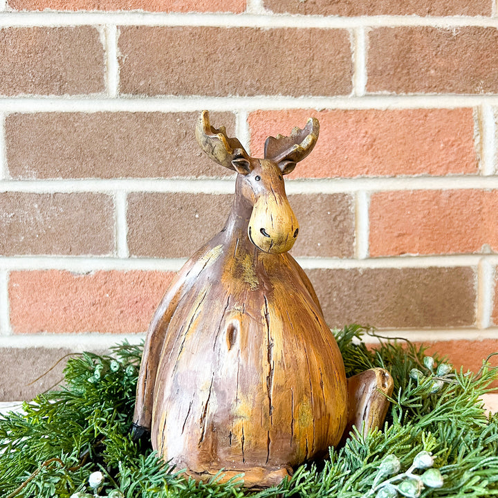 8.5" Sitting Moose Figure