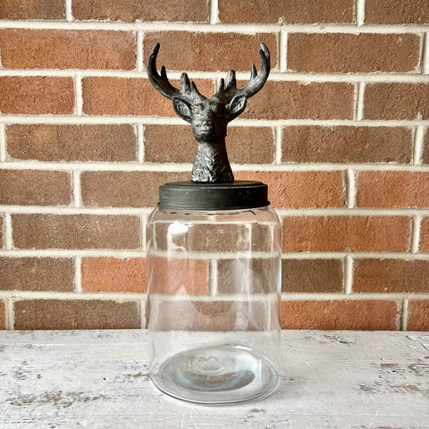 Reindeer Glass Jar