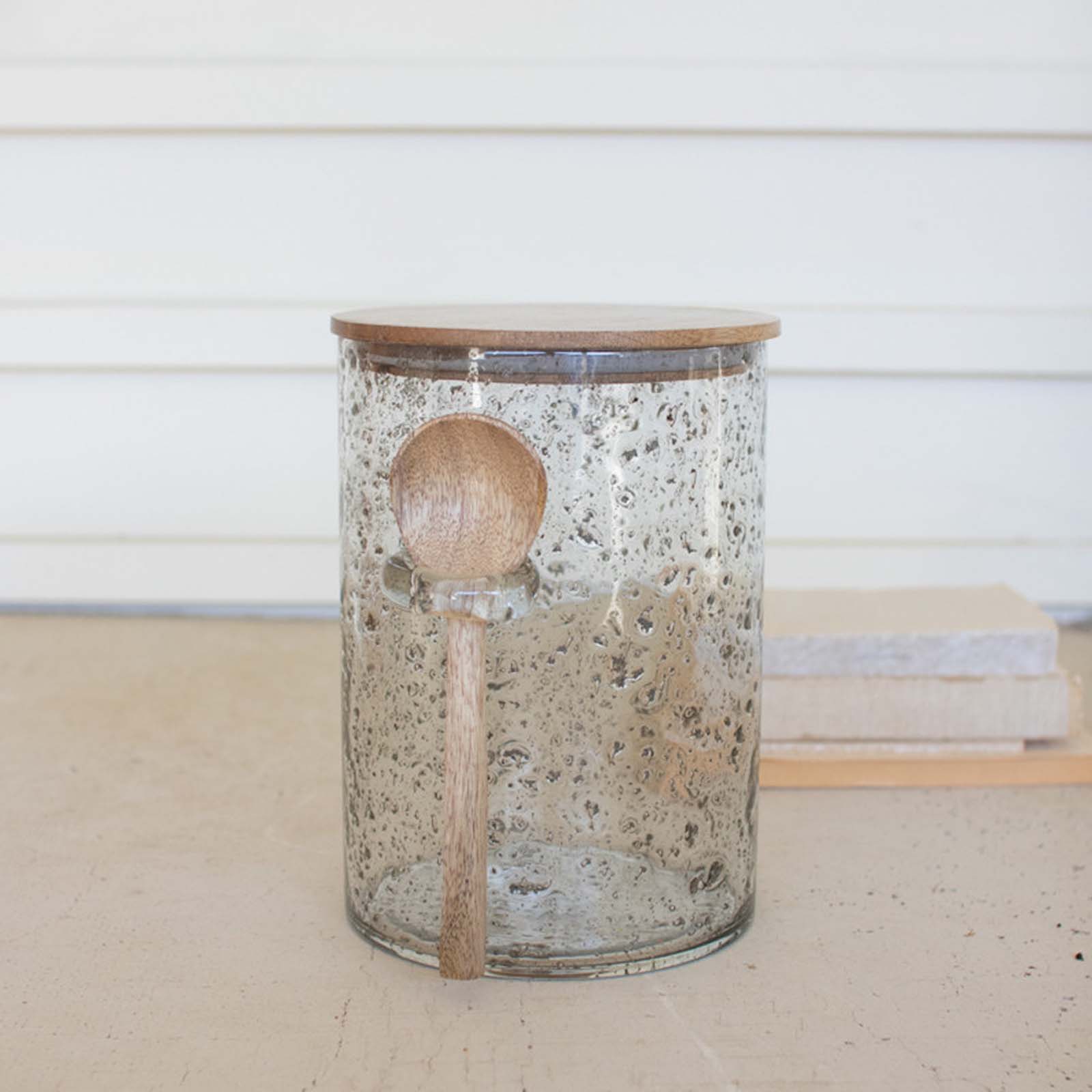 Glass Canister with Spoon