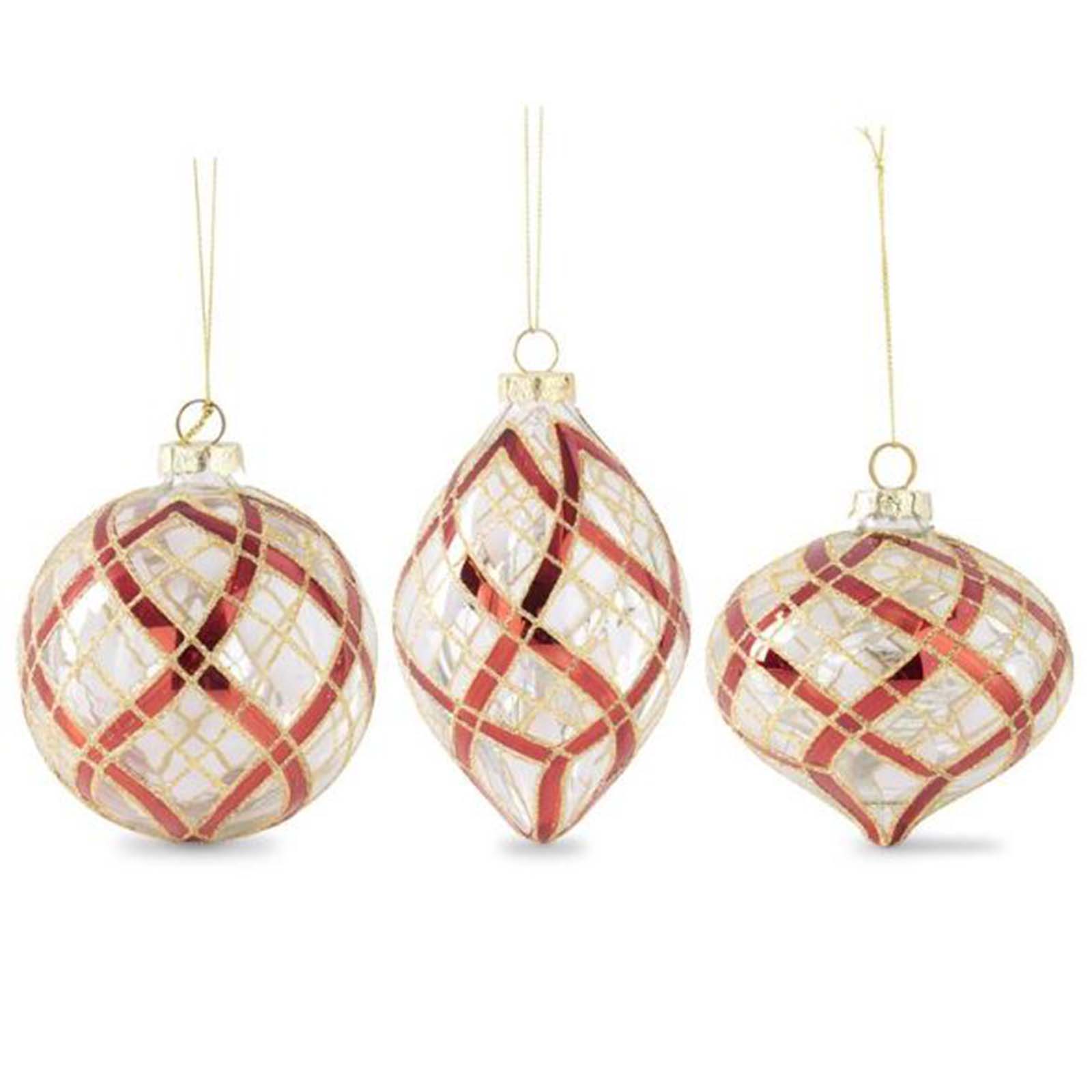 Glittered Red and Gold Ornament