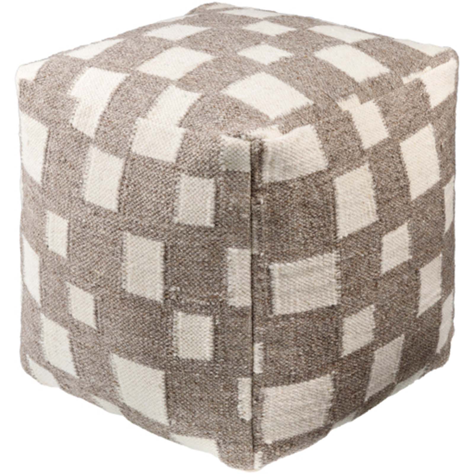 Grey 18" Pouf