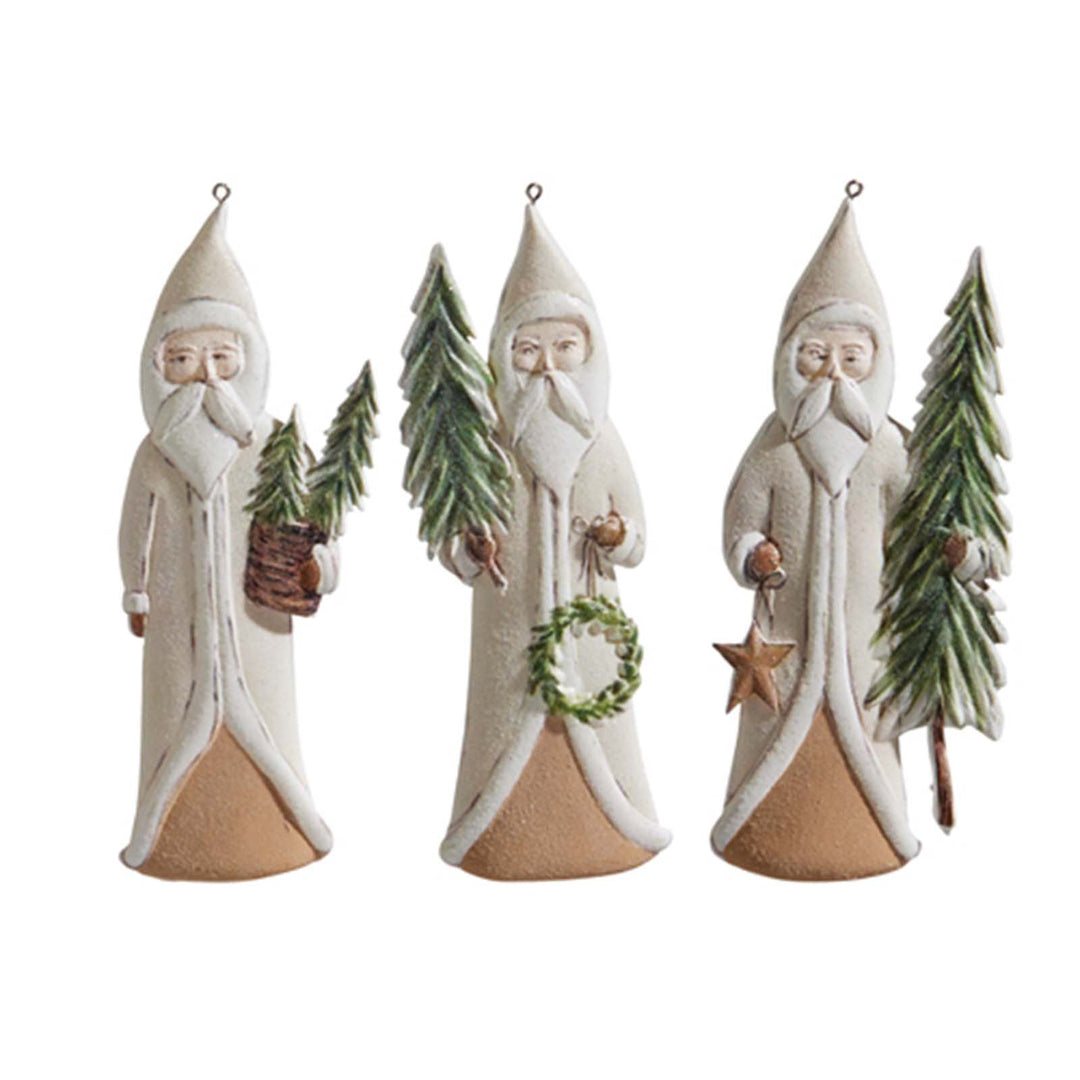Natural Santa Ornament