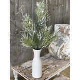 24" Snowy Fir Spray