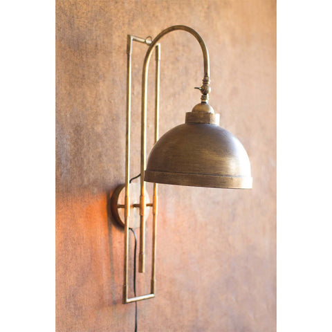 Antique Brass Metal Wall Light