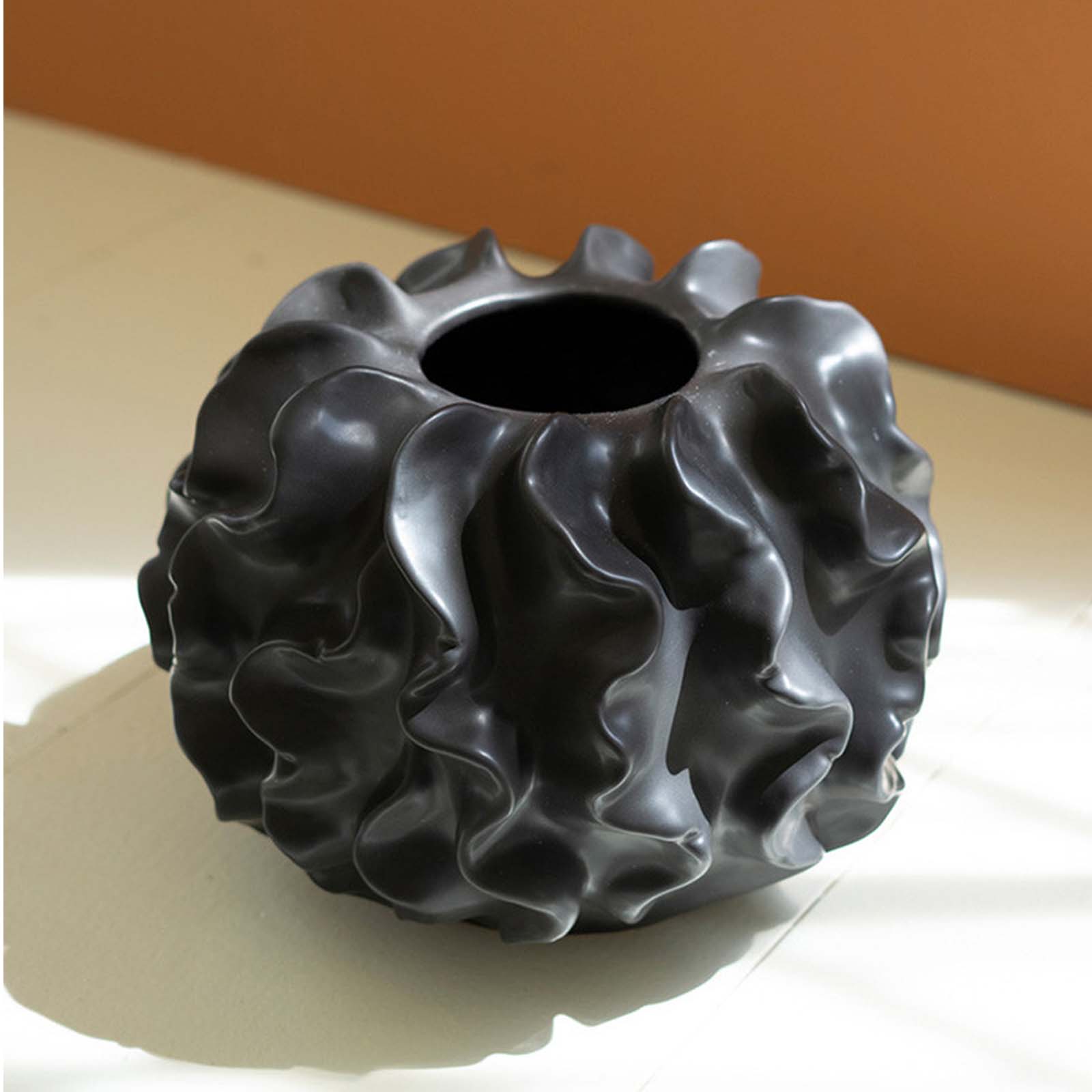 Black Coral Ceramic Vase