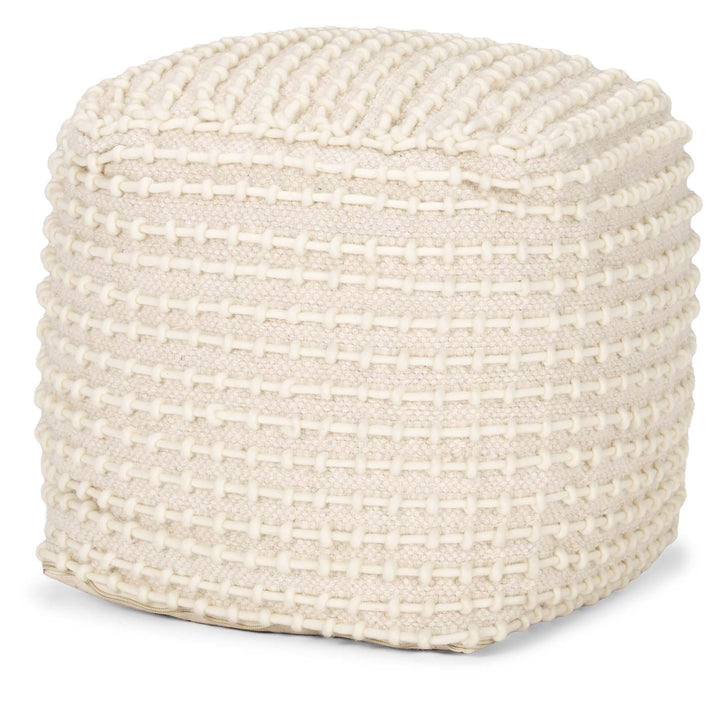 Beige 16" Pouf