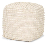 Beige 16" Pouf