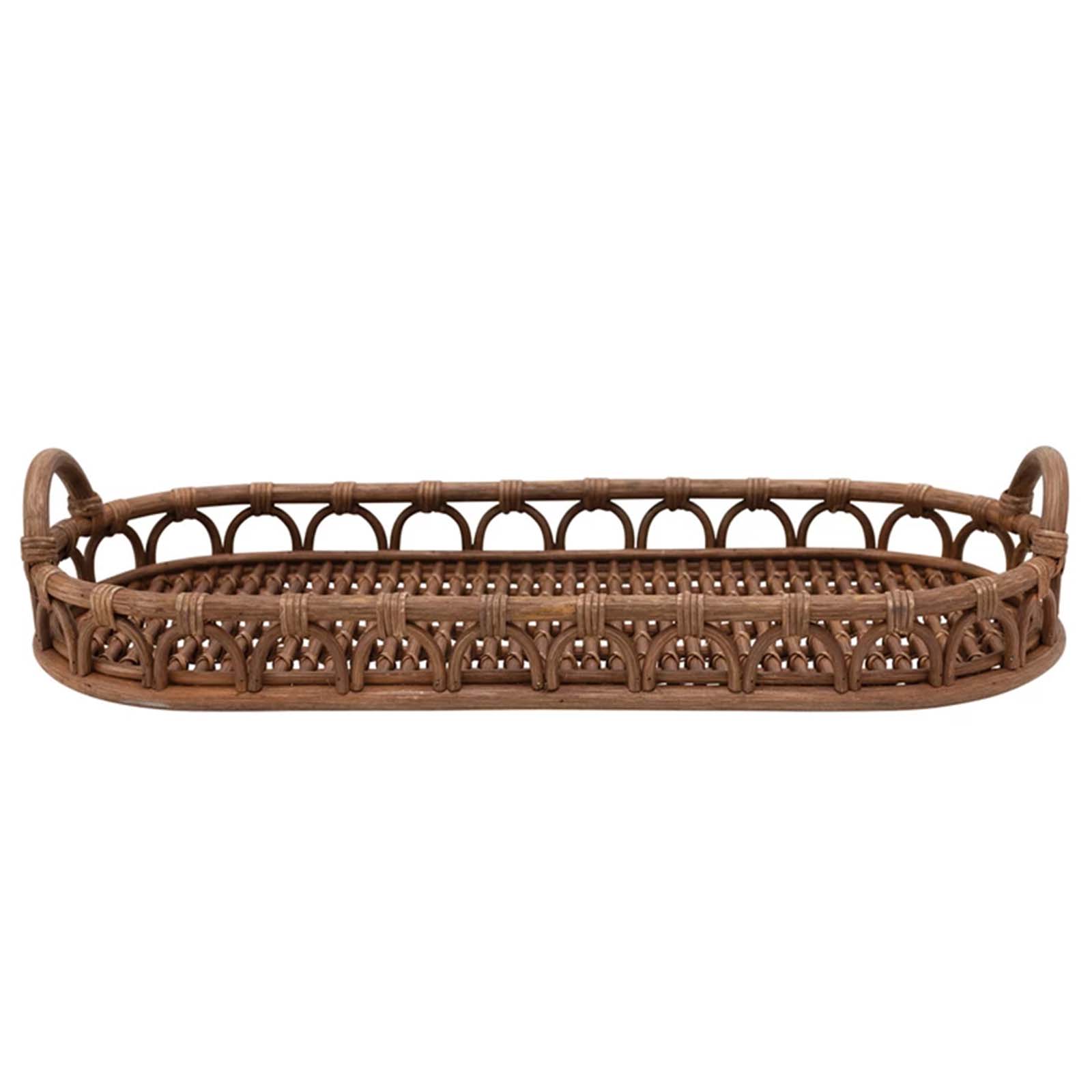 Hand Tray Hand Woven Tray with Handles – Trove Warehouse