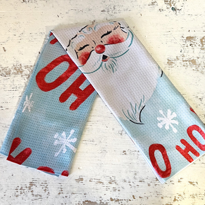 Merry Santa Claus Tea Towel