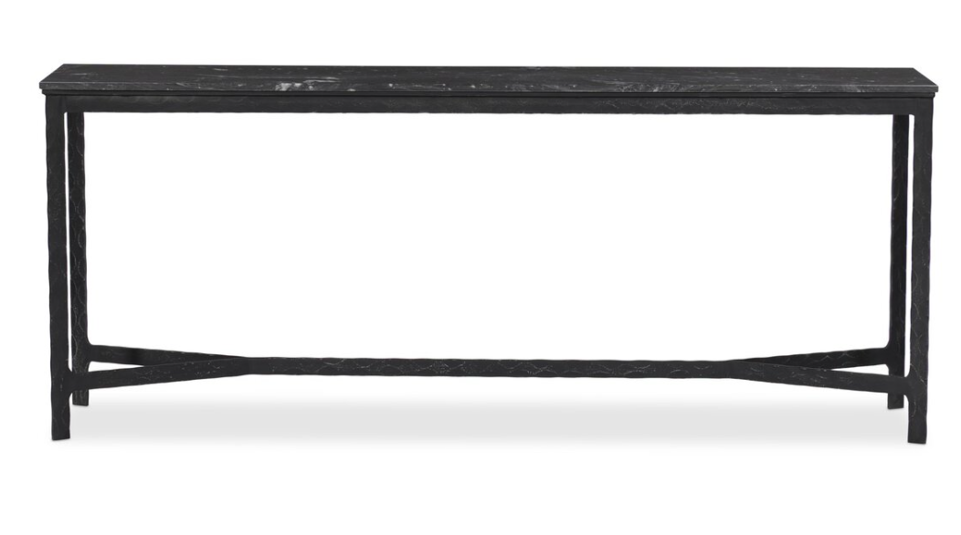 Hammered Iron Console Table
