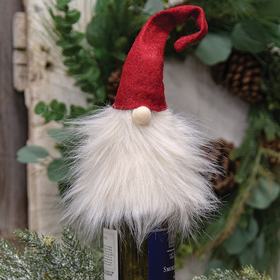 Santa Gnome Bottle Topper