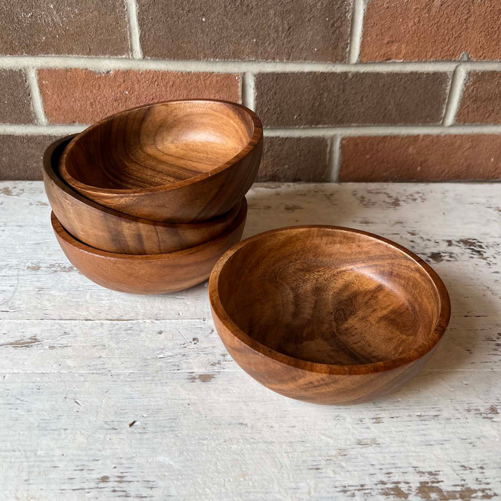 Acacia Round Wood Bowls