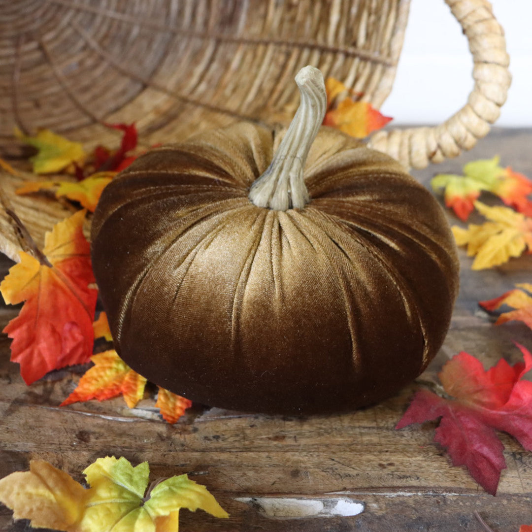 7.5" Velvet Pumpkin