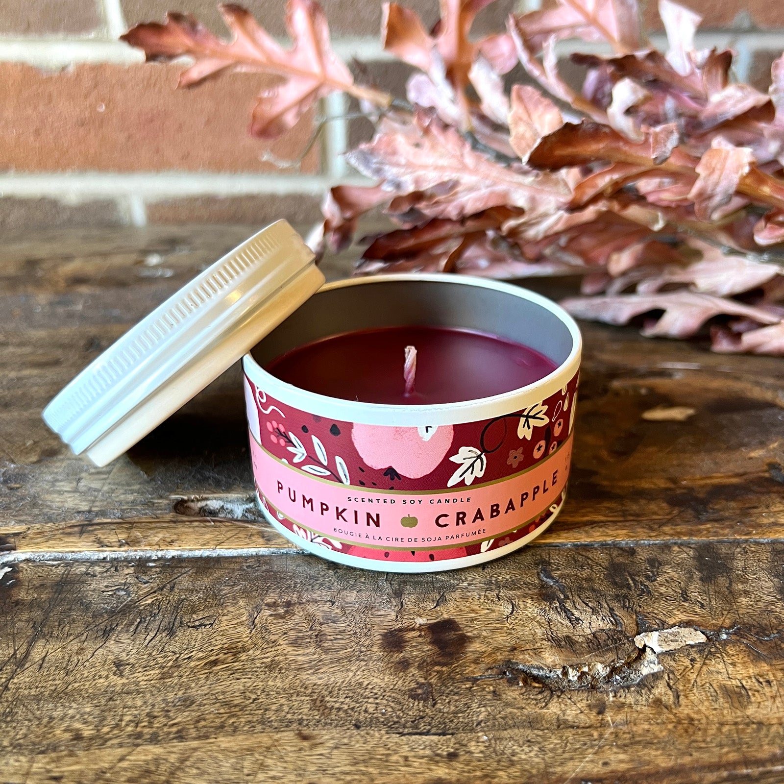 Tin Candle - Pumpkin Crabapple