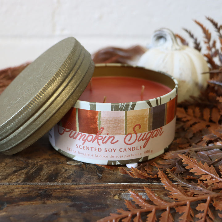 Large Tin Candle - Pumpkin Sugar