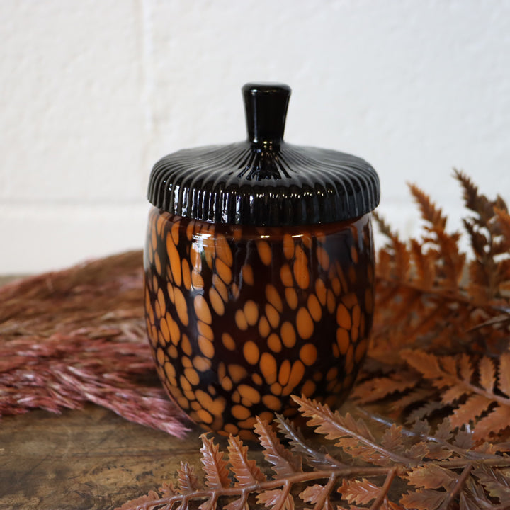 Glass Acorn Candle - Midnight Pumpkin