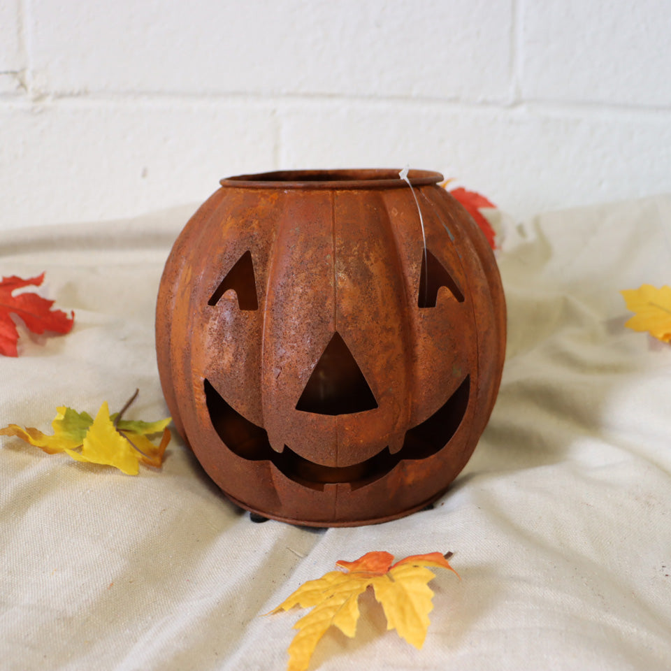 Jack-O-Lantern Candle Holder - 7"