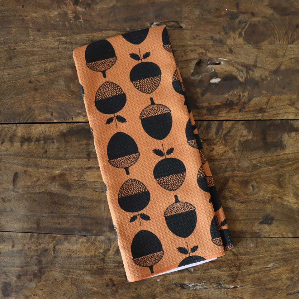 Acorn Noir Tea Towel