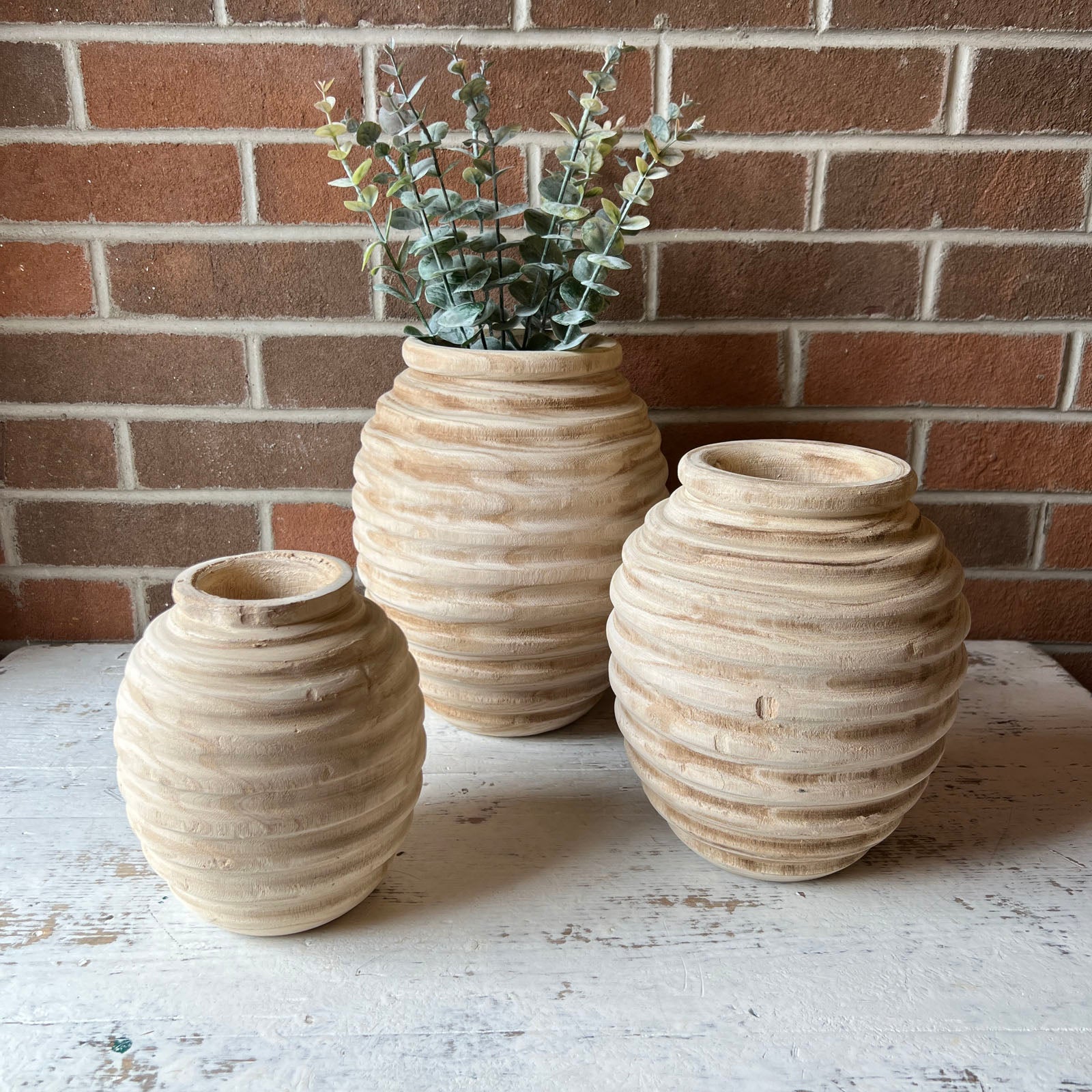 Wooden Gourd Pot