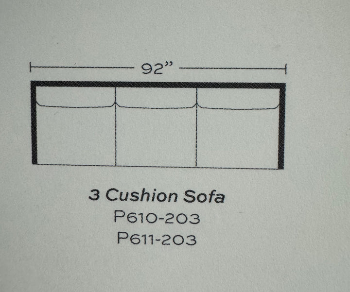 Concord 92" 3 Cushion Sofa
