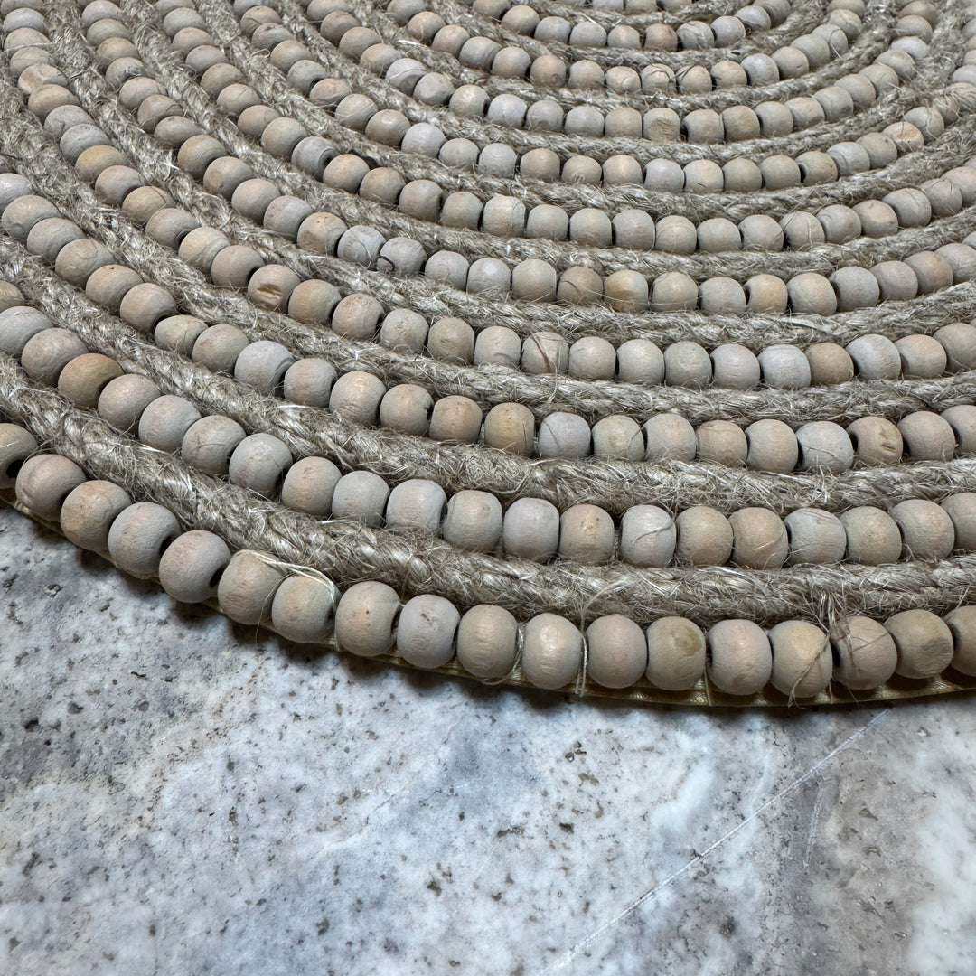 Beaded Placemat, Grey