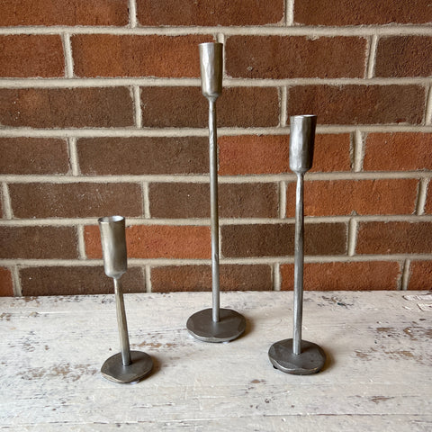 Forged Candlestick - Silver