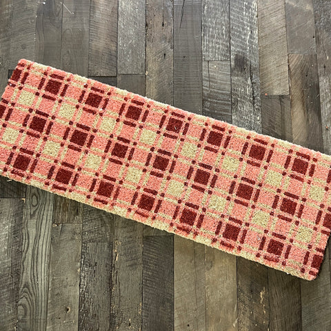 Red & Pink Plaid Doormat